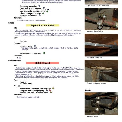 Sample report page