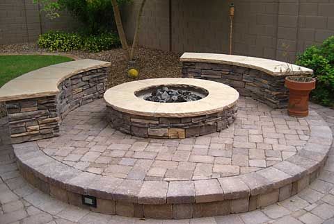 Installation of Pavers along with Fire Pit