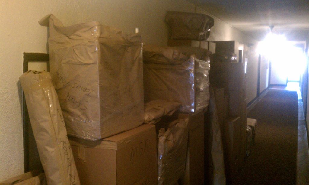 Furniture our movers prepared for storage!