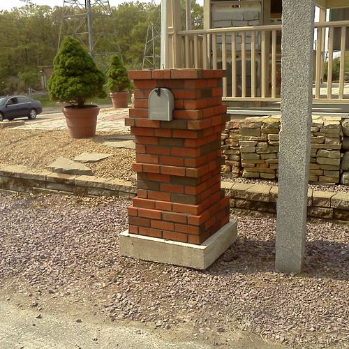 Custom brick mail boxes. We build these in our sho