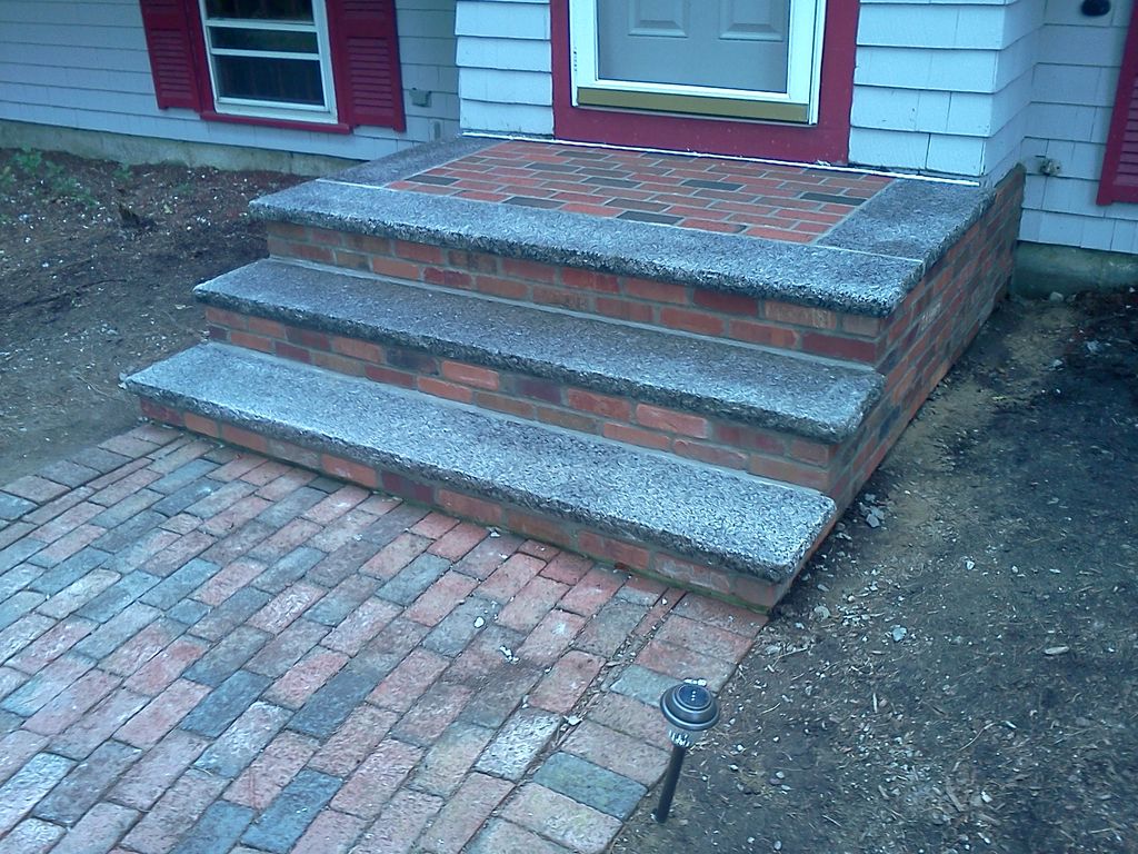 Brick and granite steps