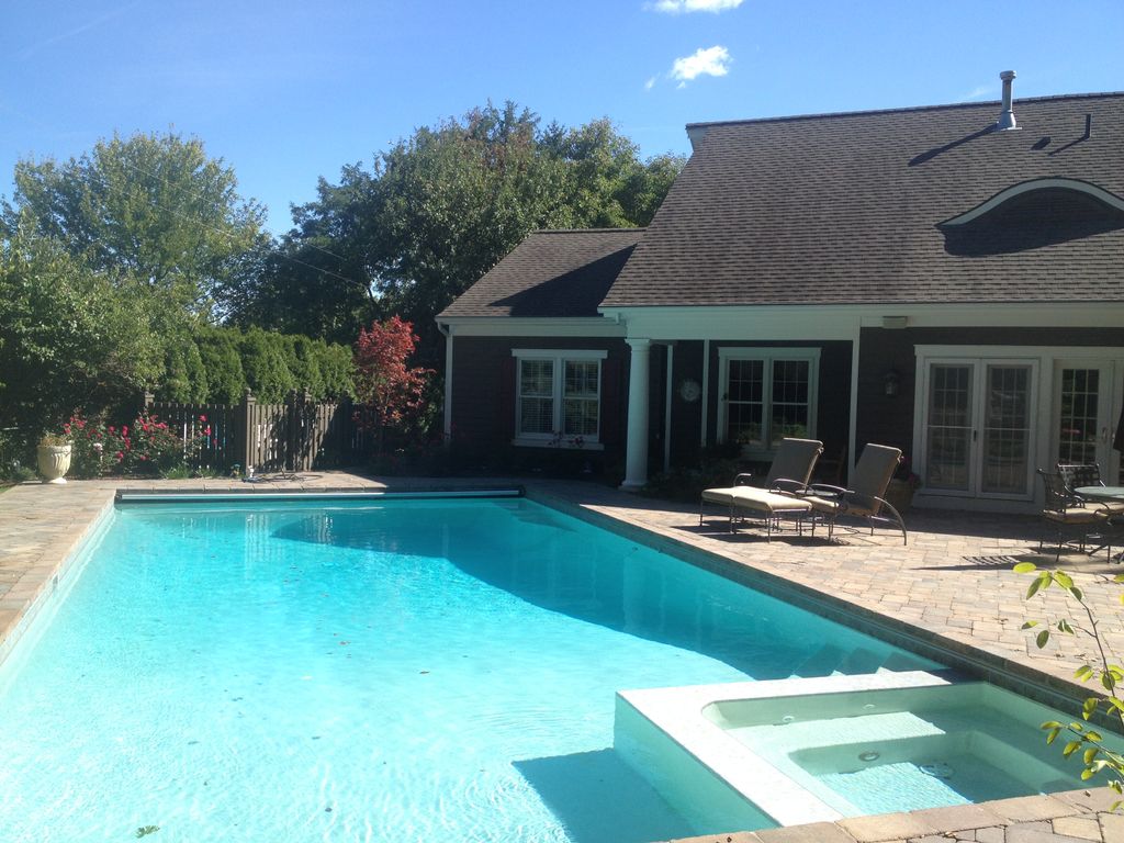 Another look at the patio, fence and pool.