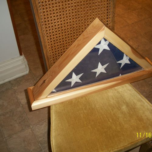 Cedar flag case display