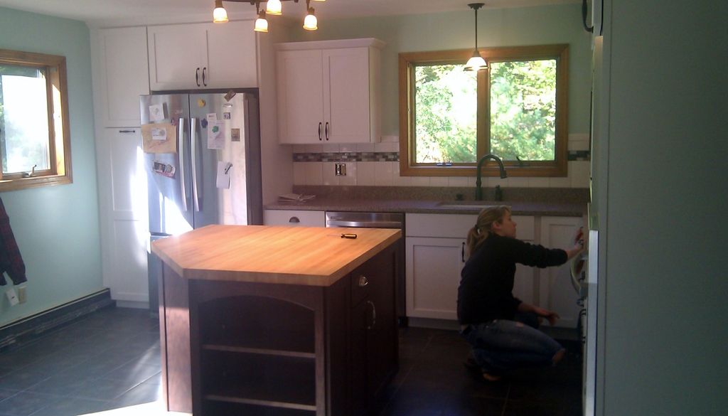 Same Kitchen different view. New cabinets, paint, 