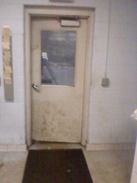 Dirty shop door
