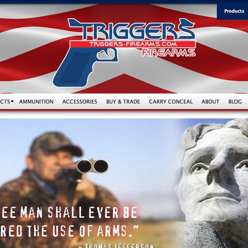 Triggers Firearms  Web Design and Development  h
