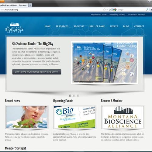 Website for the Montana BioScience Alliance