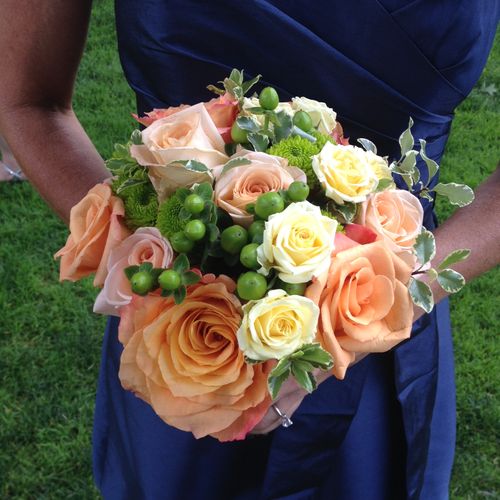 A beautiful bridesmaid's bouquet