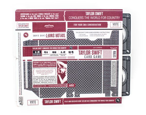 Taylor Swift CMA Campaign Mailer: Playing Cards, f