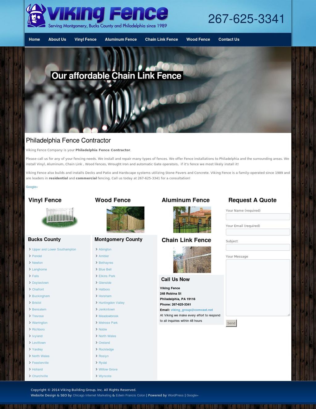 Philadelphia Fence Contractor
Wordpress/Search Eng