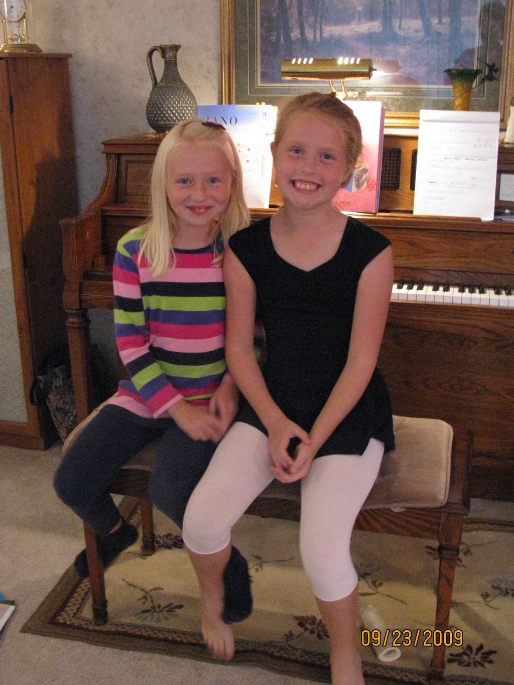 Sisters each enjoyed learning piano.