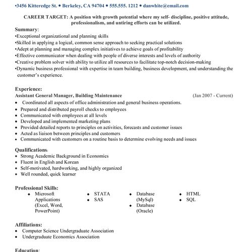 Career change/open resume