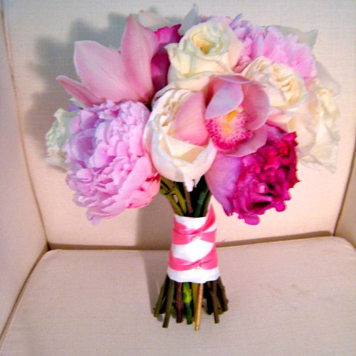 Pretty in Pink, with peonies, cymbidium orchids & 