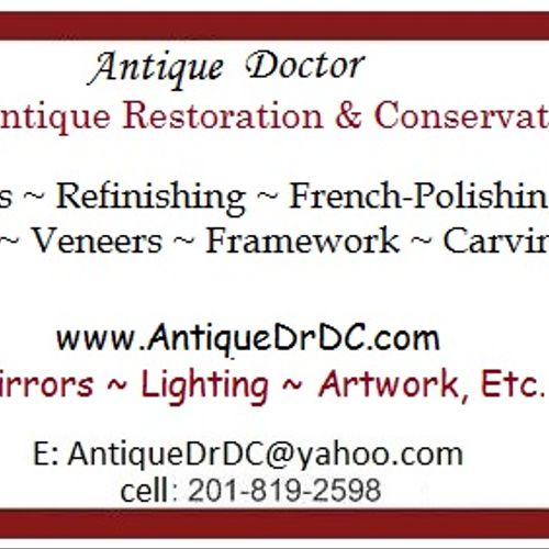 business card created for The AntiqueDr