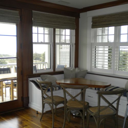 Plantation Shutters and Woven Wood Shades