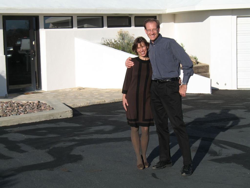 Lisa and Stephen Kroese at the home of Burt Rutan 