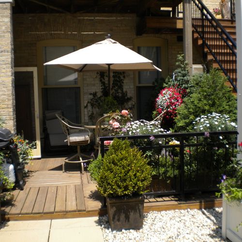 A rich lush patio garden will enrich your life. Ga