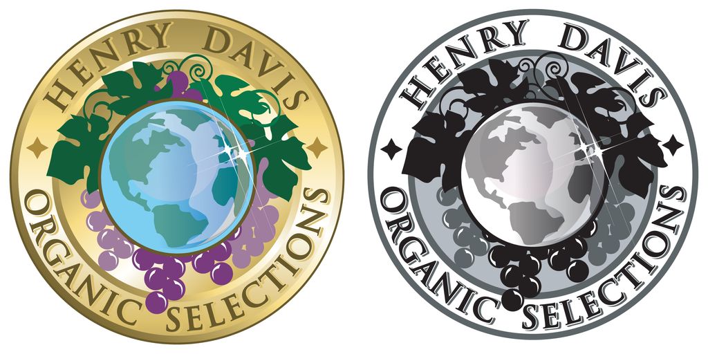 Logo design for organic wine company. Illustrator