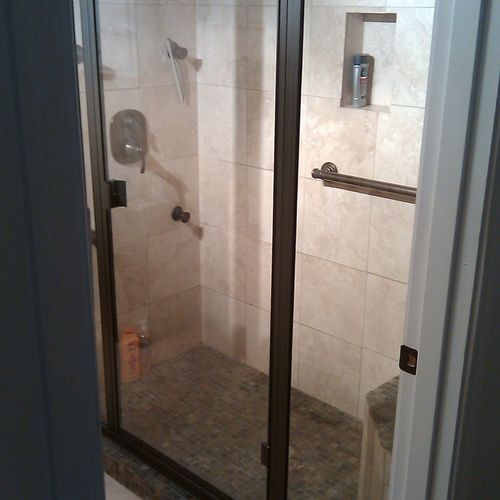 Senior Home Bathroom Remodel, With Safety Bars Ins