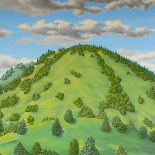 Santa Rosa hills, 14 x 4 foot painting on canvas, 