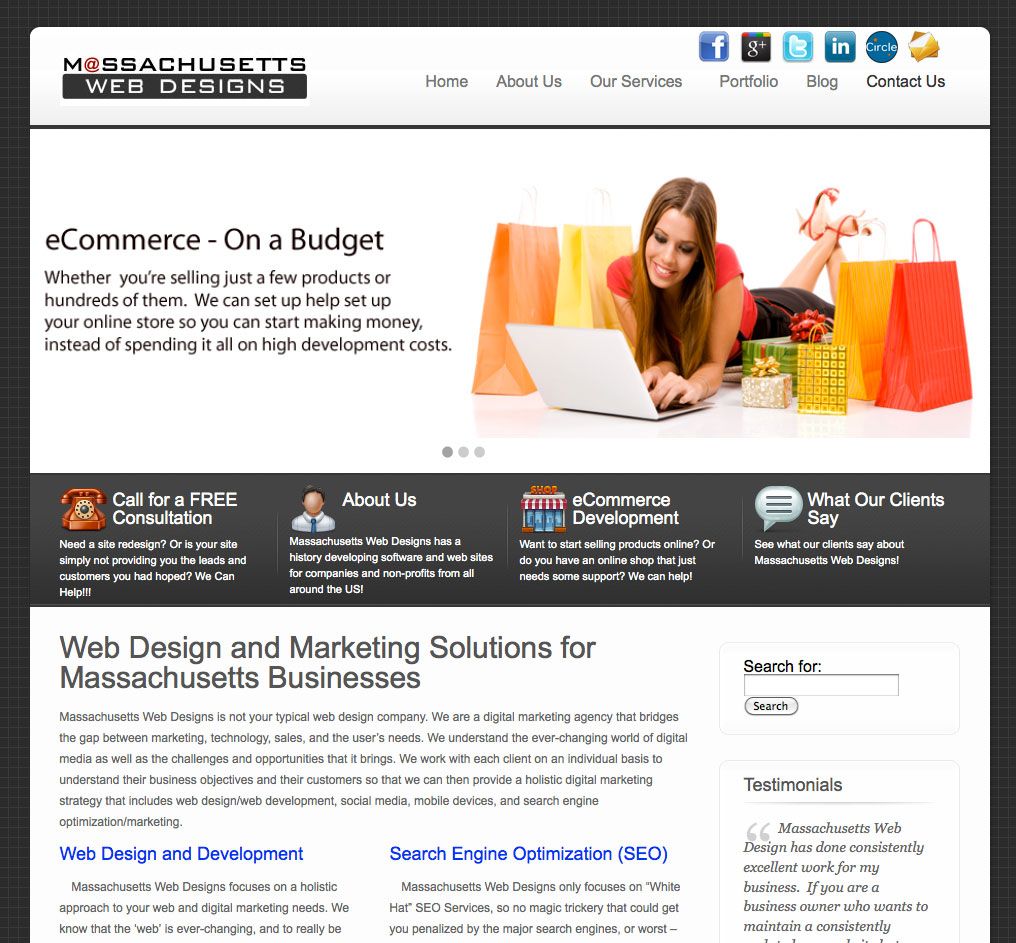 Massachusetts Web Designs - 2012