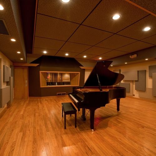 Studio A Live Room with Yamaha C6 Grand Piano