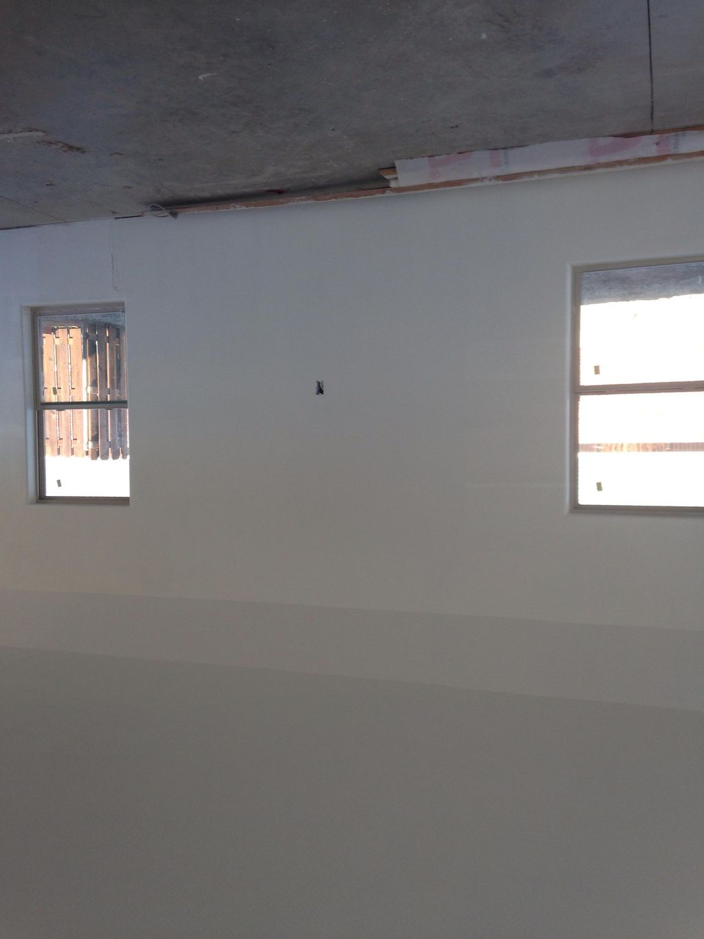 Brand new Sheetrock on a shop