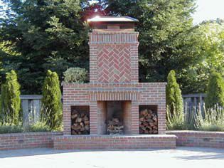 outdoor fireplace