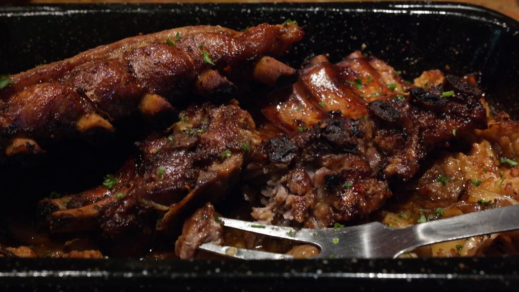 Bourbon glazed short ribs