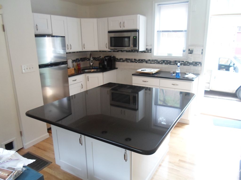 Back to front view of same kitchen