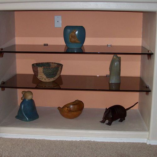 3/8" Bronze Custom Glass Shelves