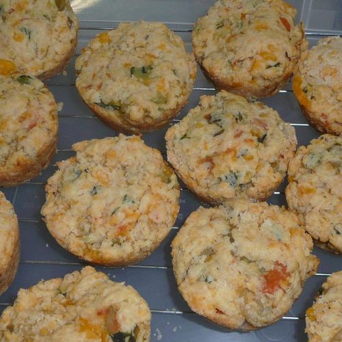 Savory Vegetable and Cheese Biscuits made from scr