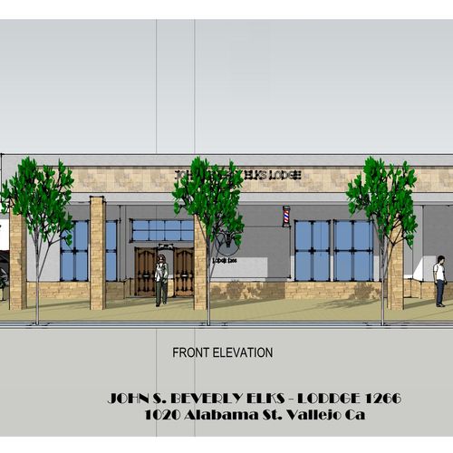 Proposed Front Elevation - John S. Beverly Lodge
V