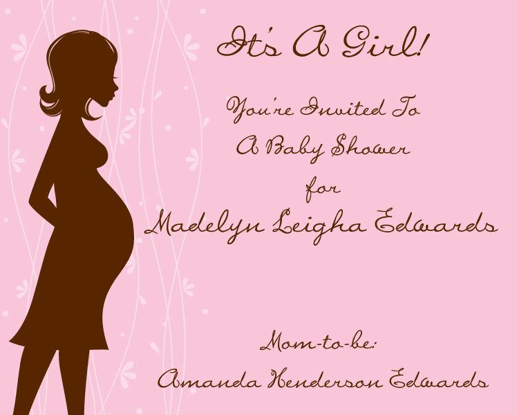 Baby shower invite.