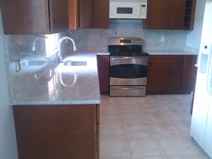 White Carrara Kitchen