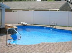 In-Ground Pool with Vinyl Fence
