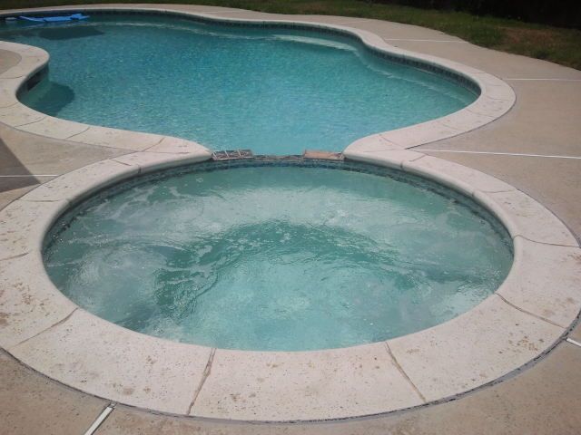 before cleaning pool