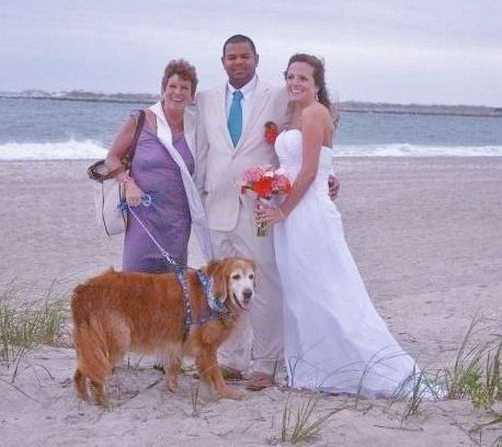 The Nellums' beach wedding was a blast!  That's my