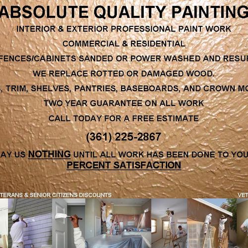 Absolute Quality Painting
Residential & Commercial