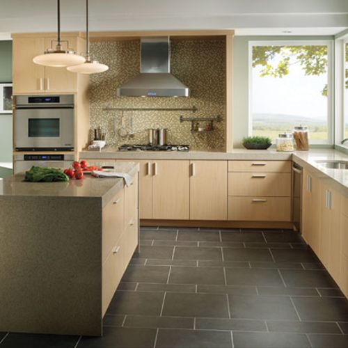 Engineered stone kitchen countertops