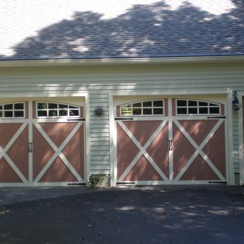 Garage doors we custom painted
