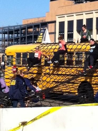 In one of those major obstacle course race.
Settin