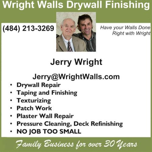 Wright Walls Drywall Finishing and Repair...No Job