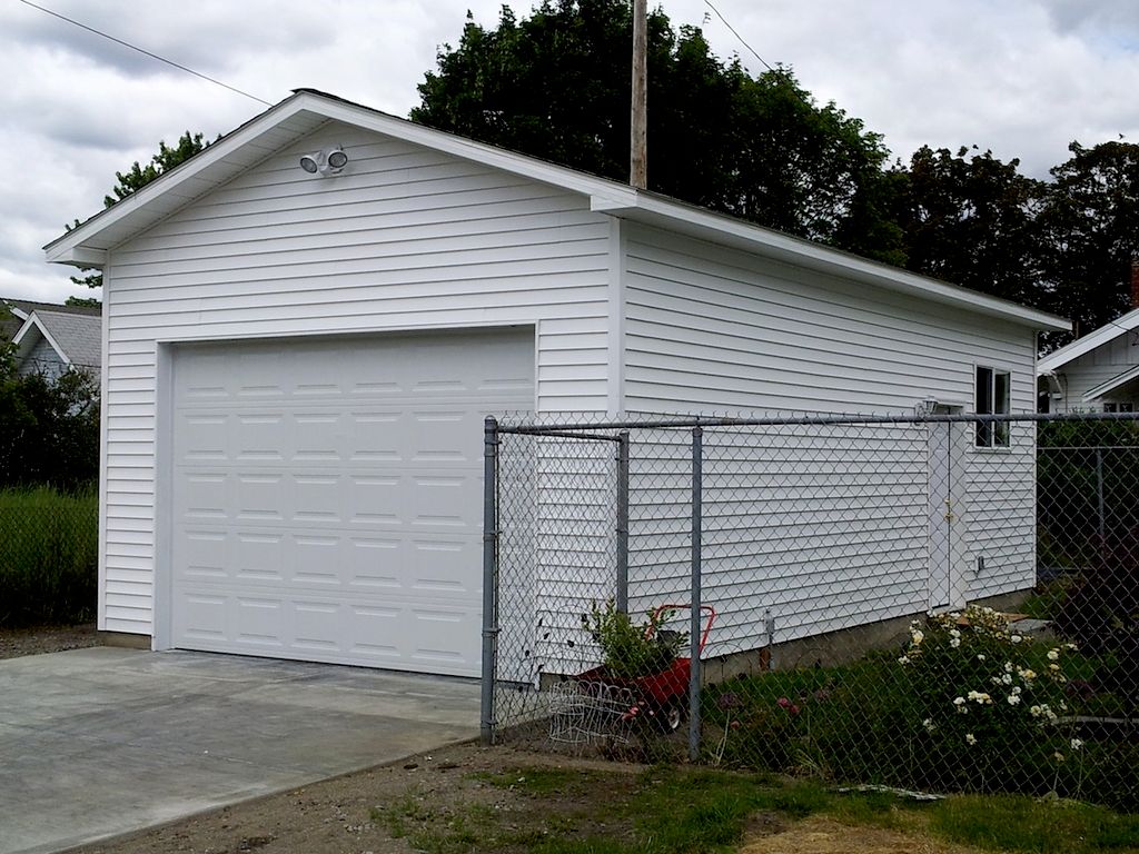 We tore down an old garage and built a new one in 