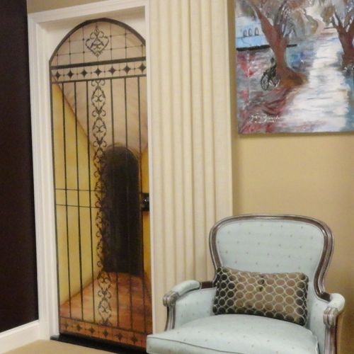 Door painted by talented artist, Sutton Fleming