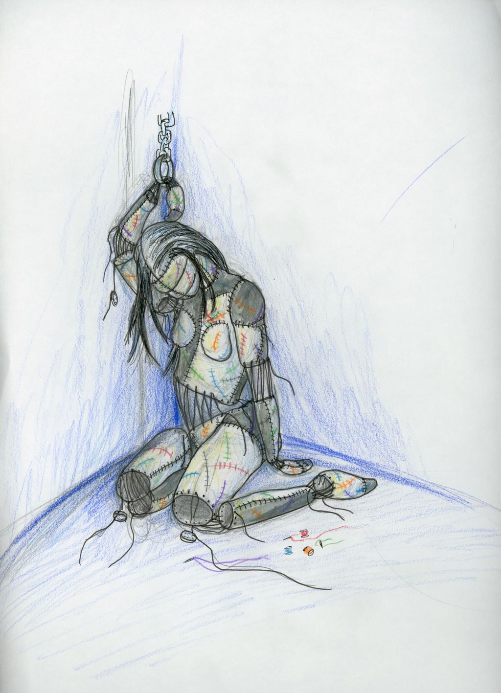 Torn up
Traditional drawn