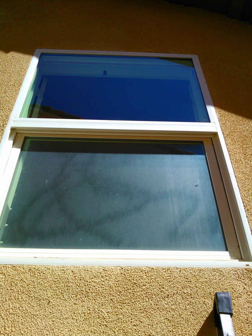 Before and After Window Cleaning. No window is to 