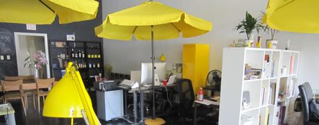 Inside the offices of Skuba Design Studio.
