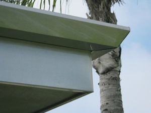 Angle faced gutter in mill finish,seamless aluminu