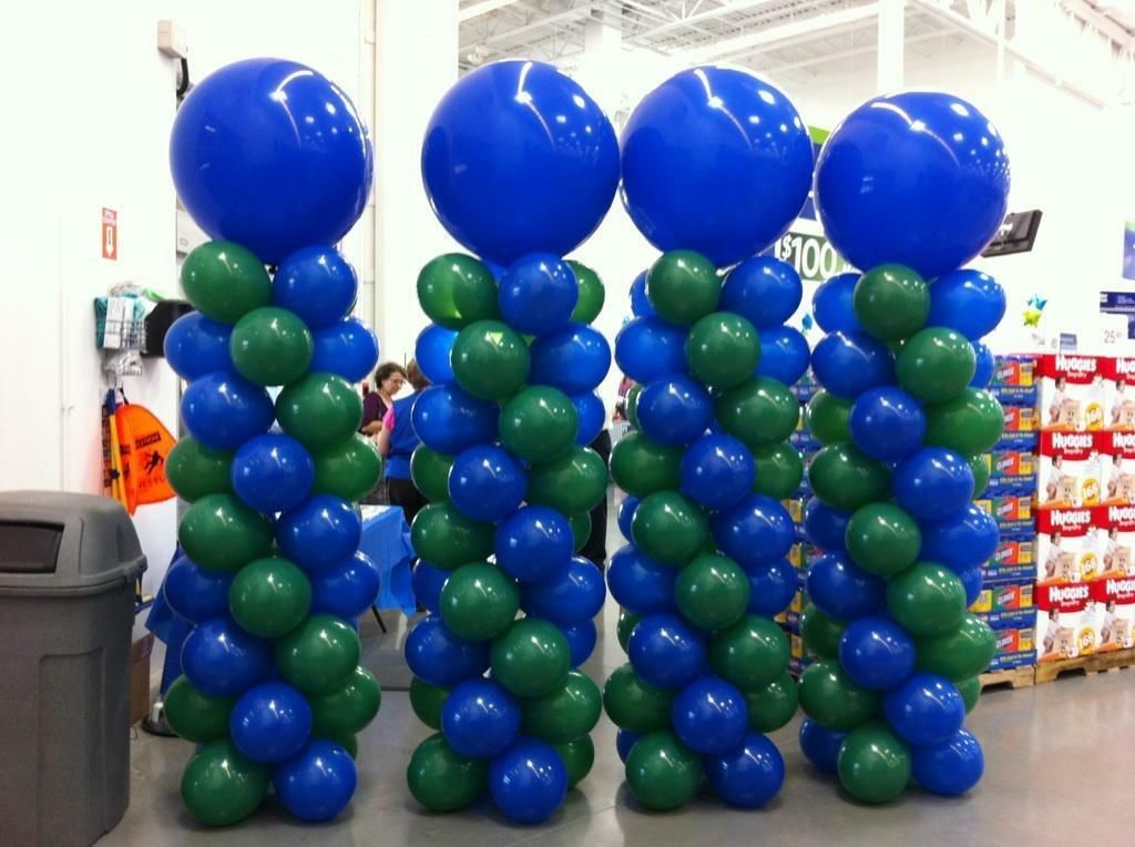 Typical COLUMN with 36" latex balloon on top